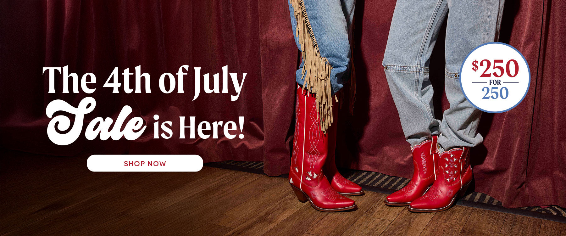 Bright Bootie/Sunny Boot - Red/White | Women's Cowboy Boots | Besita Boots