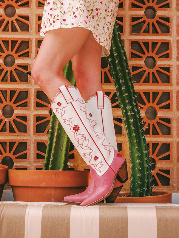 Honey Boot Rose/Red/White Women’s Cowboy Boots | Besita Boots