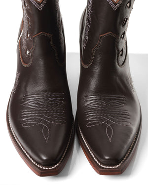 Bright Boot Chocolate/White Women’s Cowboy Boots | Besita Boots