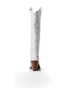 Honey Boot White/Iceblue Women’s Cowboy Boots | Besita Boots