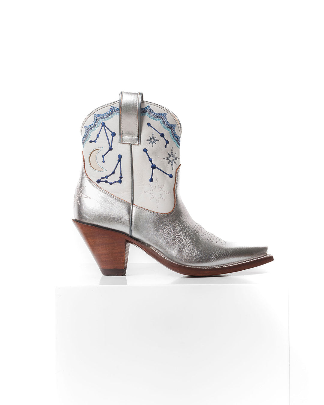 Starlet Boot Metallic Silver/White Women’s Cowboy Boots | Besita Boots