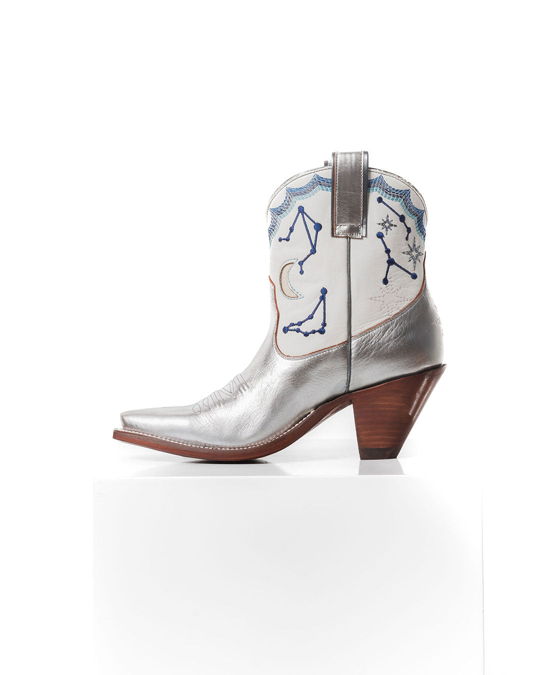Starlet Boot Metallic Silver/White Women’s Cowboy Boots | Besita Boots