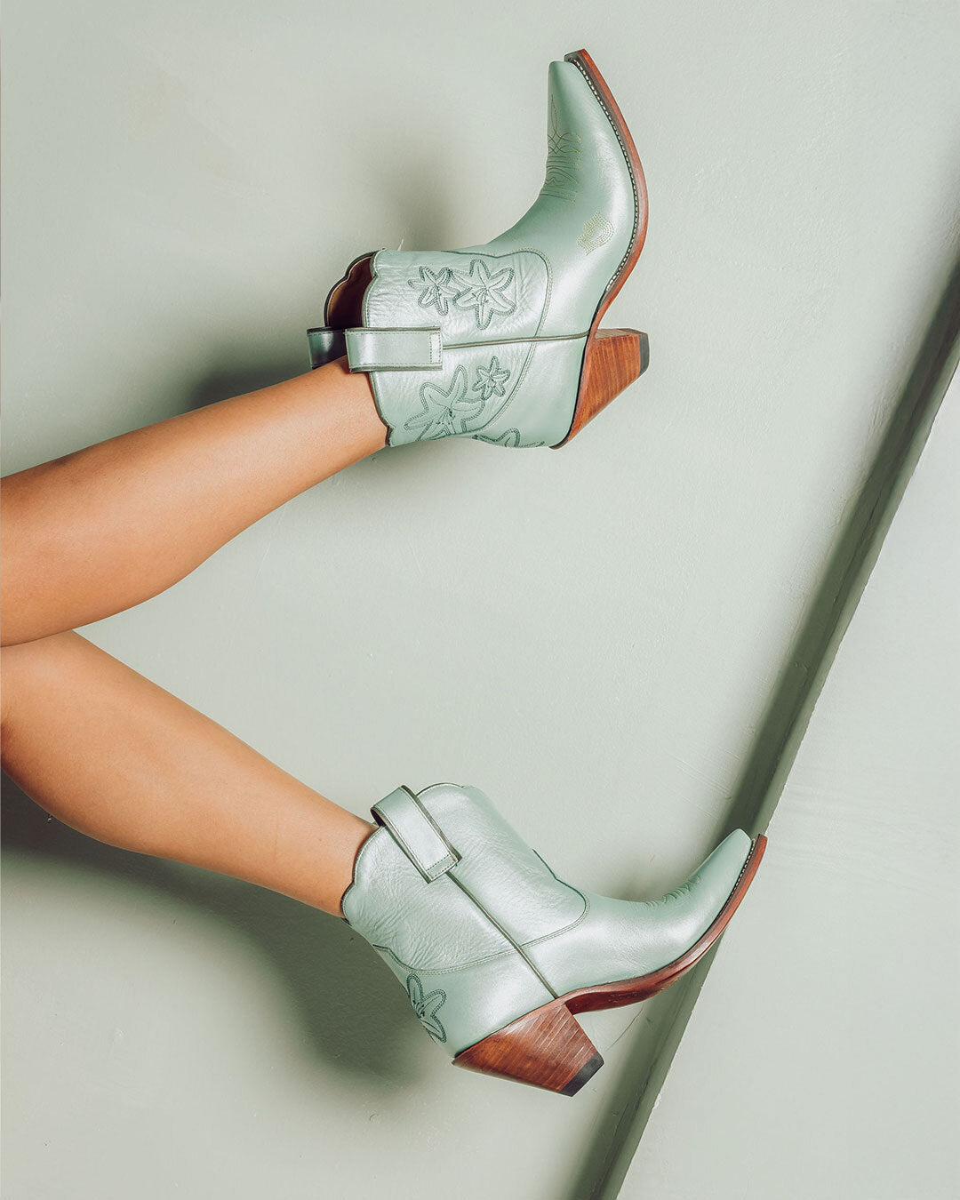 Bliss Boot Metallic/Misty Green Women’s Cowboy Boots | Besita Boots