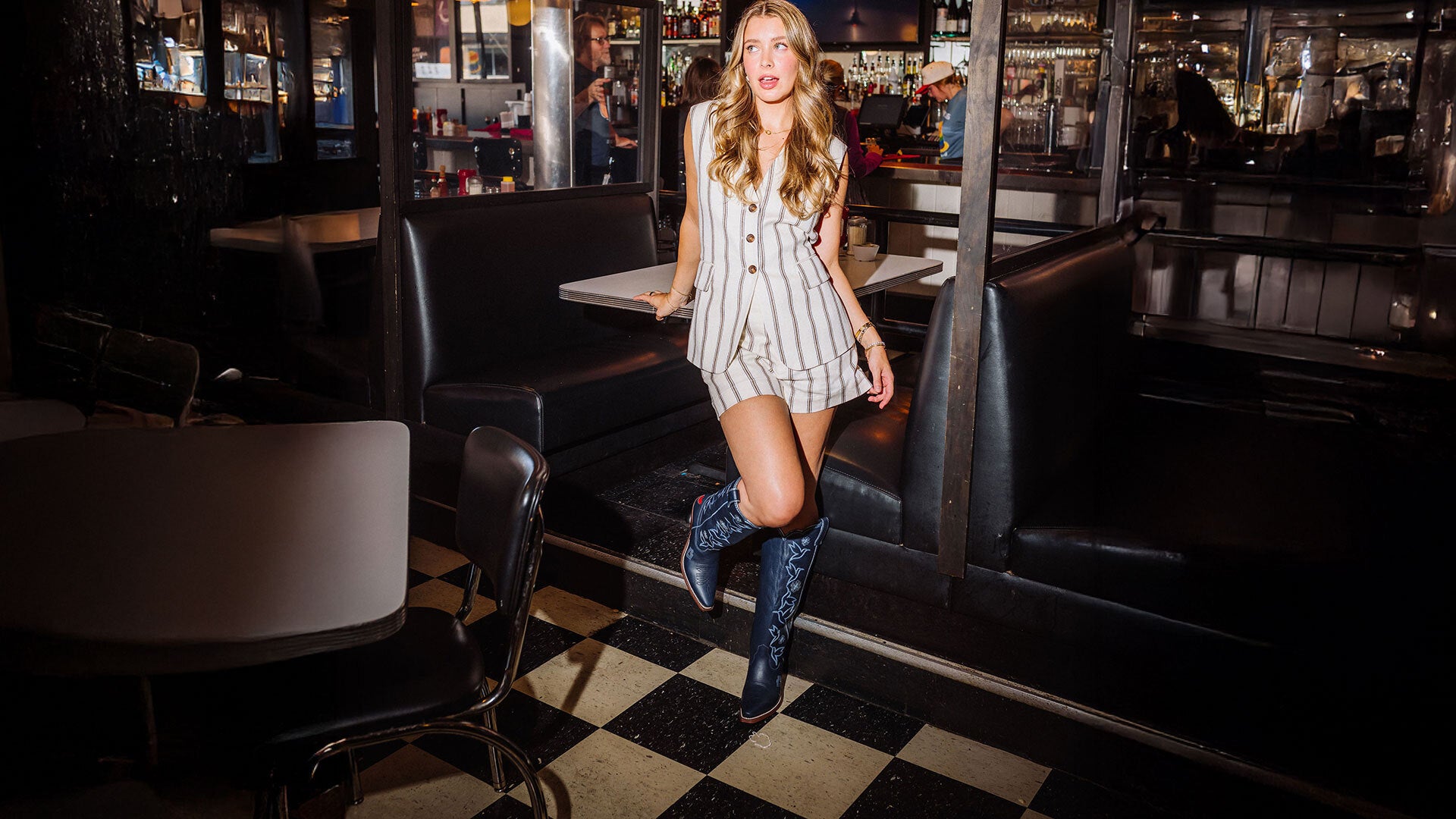 Honey - Navy | Women's Cowboy Boots | Besita Boots