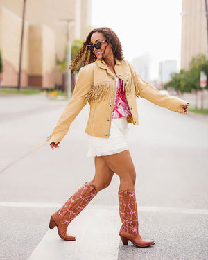 Barbie Glam - Sierra/White | Women's Cowboy Boots | Besita Boots