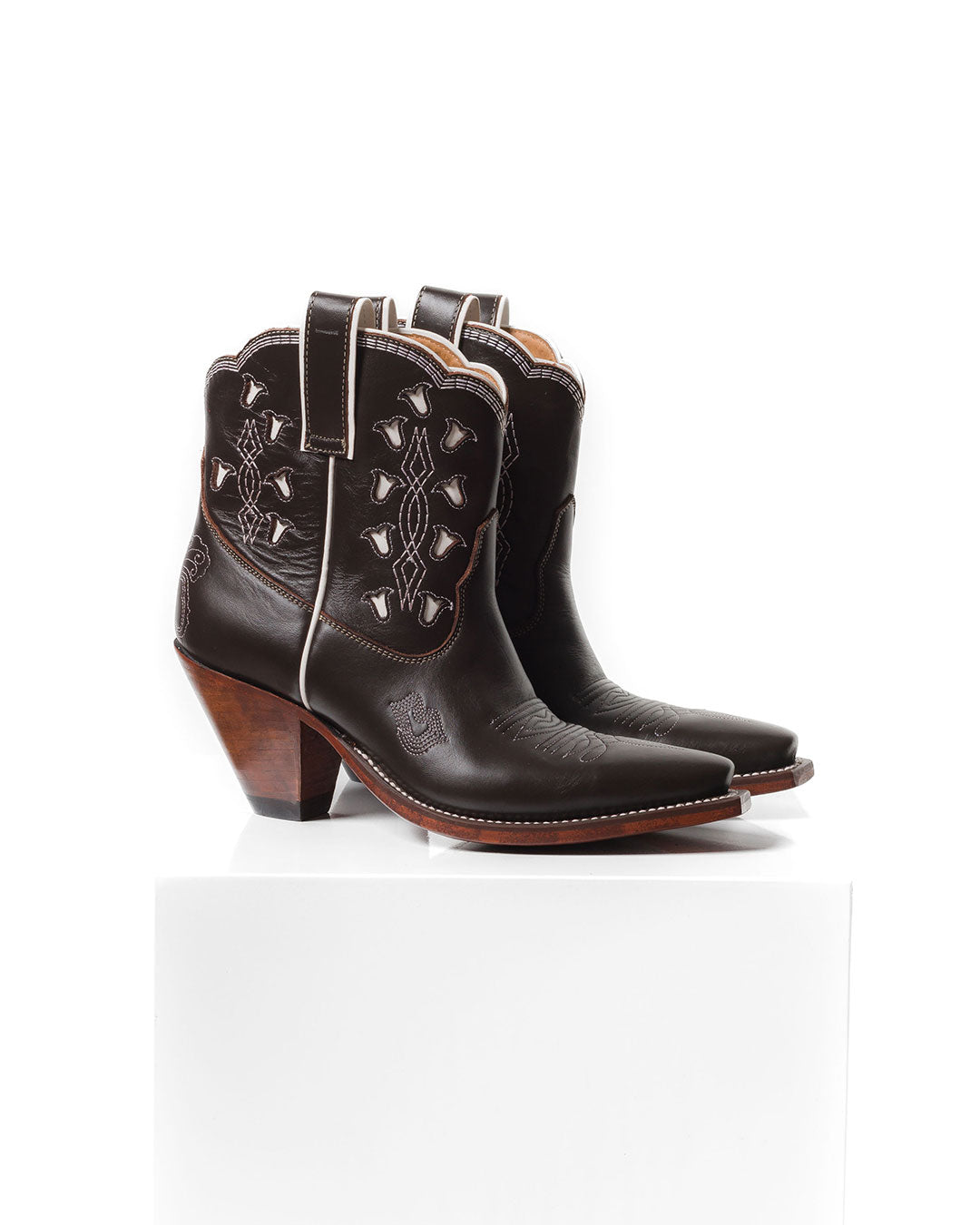 Bright Boot Chocolate/White Women’s Cowboy Boots | Besita Boots