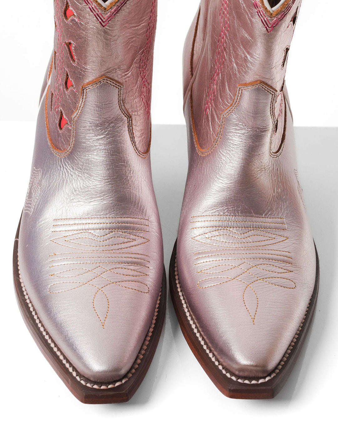 Bright Boot Metallic Rose Gold/Fuschia Women’s Cowboy Boots | Besita Boots