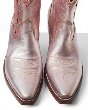 Bright Boot Metallic Rose Gold/Fuschia Women’s Cowboy Boots | Besita Boots