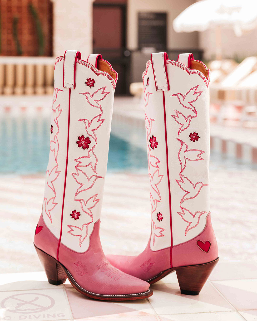 Honey Boot Rose/White/Red Women’s Cowboy Boots | Besita Boots