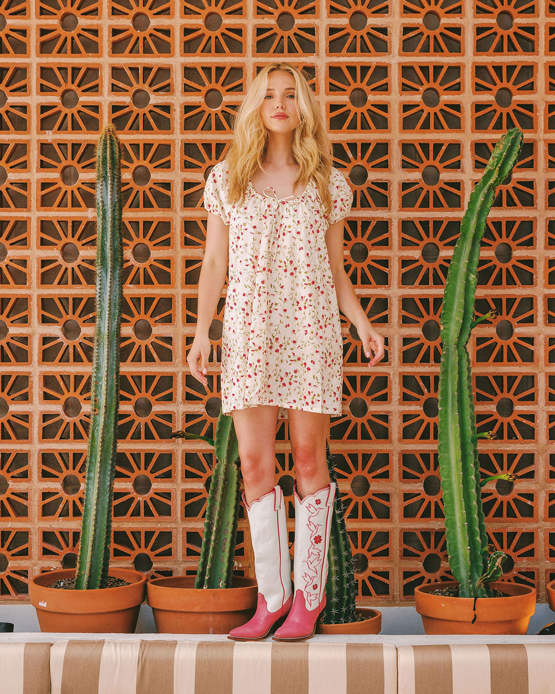 Honey Boot Rose/White/Red Women’s Cowboy Boots | Besita Boots