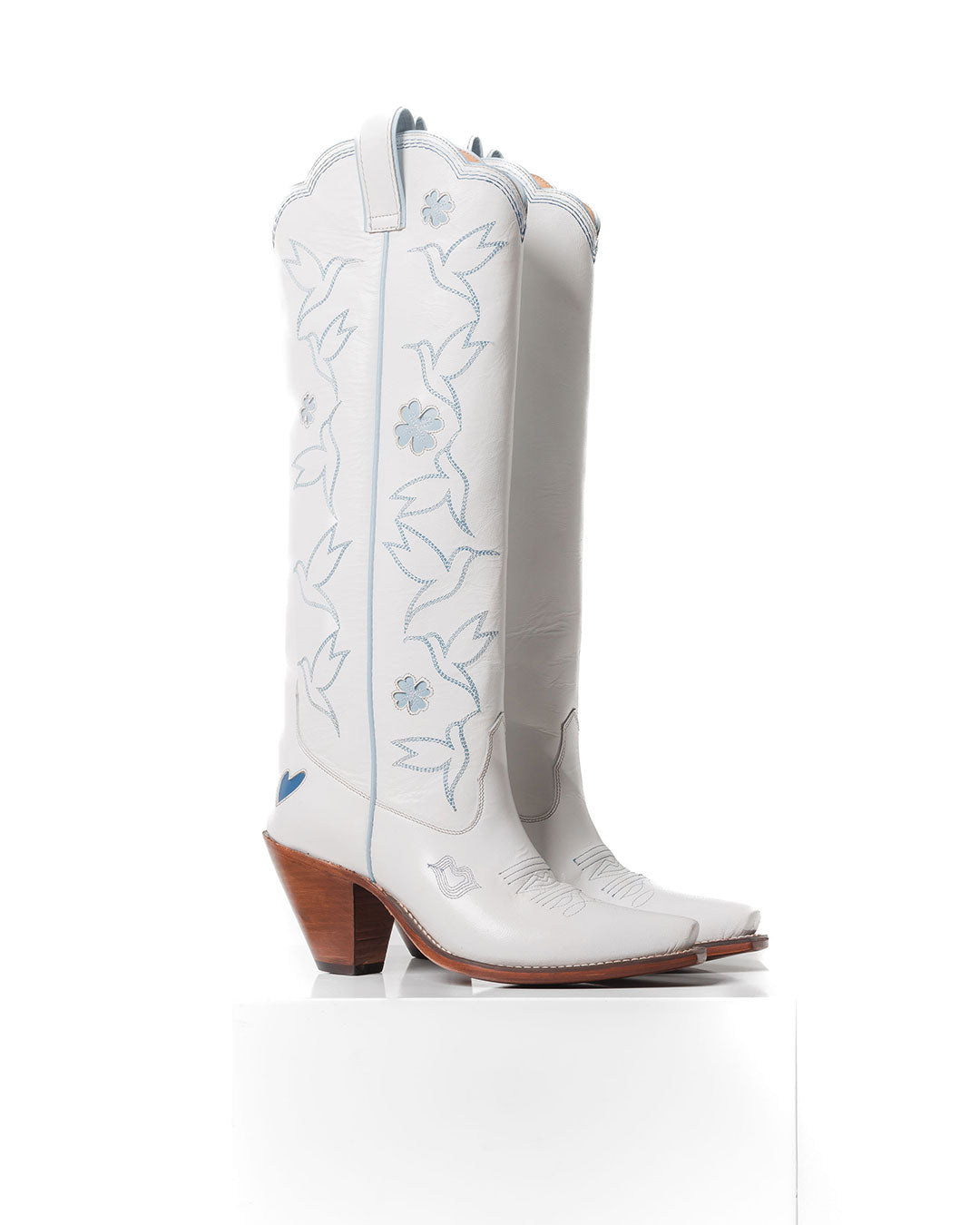 Honey Boot White/Iceblue Women’s Cowboy Boots | Besita Boots