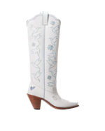 Honey Boot White/Iceblue Women’s Cowboy Boots | Besita Boots