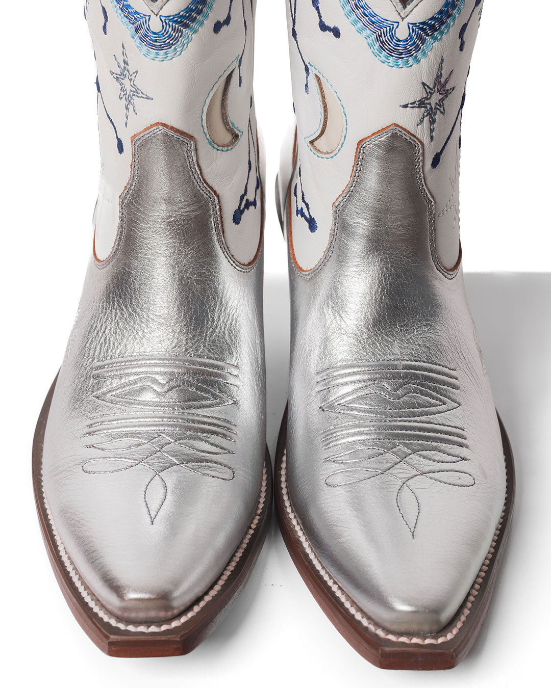 Starlet Boot Metallic Silver/White  Women’s Cowboy Boots | Besita Boots