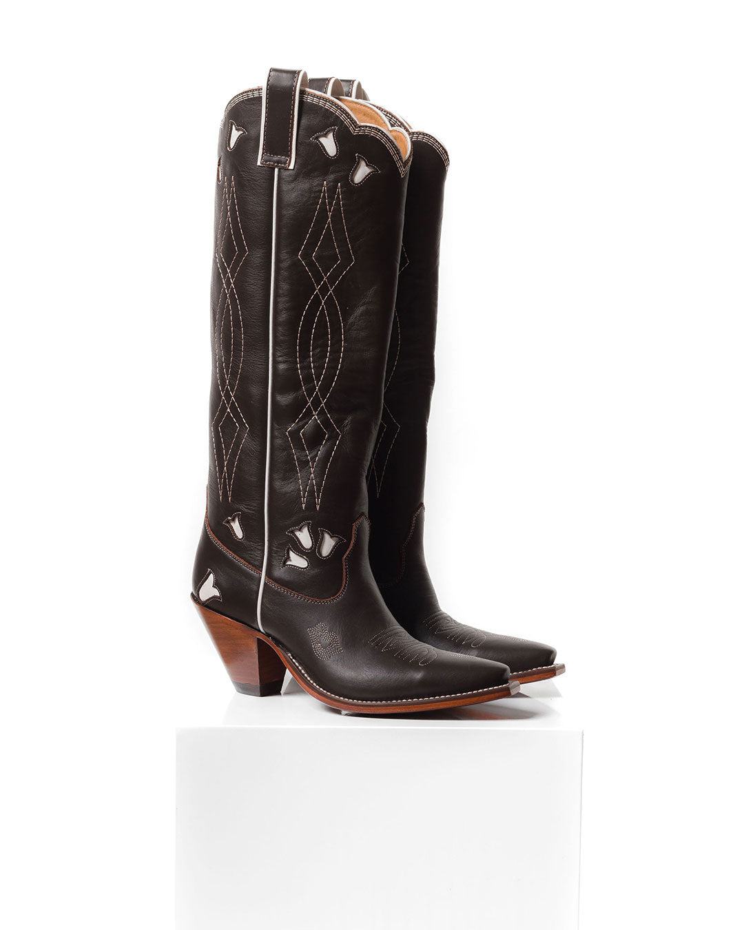 Sunny Boot Chocolate/White Women’s Cowboy Boots | Besita Boots