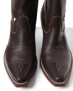 Sunny Boot Chocolate/White Women’s Cowboy Boots | Besita Boots